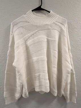 Rip Curl Cream Mock Neck Knit Sweater